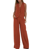 Conjunto Colete Sem Mangas Safira