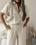 Conjunto com Calça e Camisa Linho Maressa