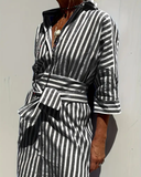 Blusa Chemise com Listras Sarah