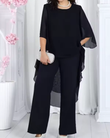 Conjunto de Calças Largas Amanda - Preto / P