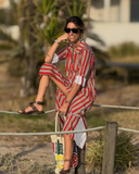 Vestido Maxi Chemise Listrada Zoe