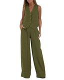 Conjunto Colete Sem Mangas Safira