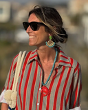 Vestido Maxi Chemise Listrada Zoe