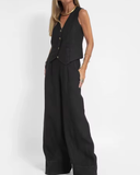 Conjunto Colete Sem Mangas Safira