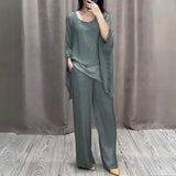 Conjunto Calça e Blusa de Seda Georgina