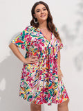 Vestido Tropical Manga Rosa » Coleção Resort